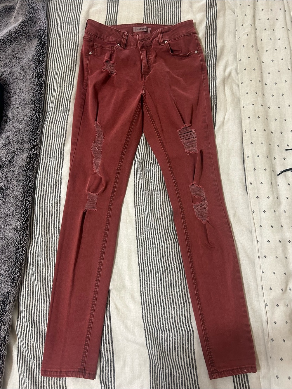 refuge rust rose skinny jeans